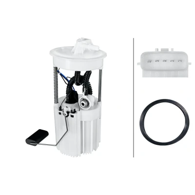 Imagem de HELLA 8TF 358 306 611 Unidade de alimentação combustível com junta, sensor nível elétrico Gasolina NISSAN: Primera Hatchback