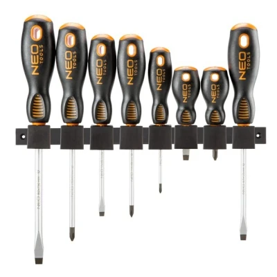 Imagem de NEO TOOLS 04 207 Kit de desandadores cavilhas 8 8x150 mm, 6x125 5x100 6x38 PH2x125 PH1x100 PH0x75 PH2x38 mm