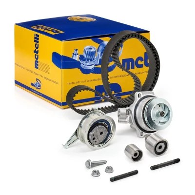 Imagem de METELLI 30 1360 1 Bomba de Água + Kit correia Distribuição água não comutável 25mm para accionamento da dentada