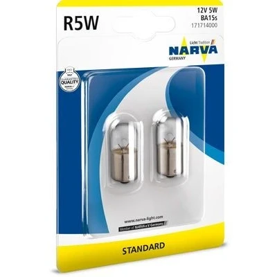 Imagem de NARVA 171714000 Lâmpada 12V 5W R5W VOLKSWAGEN: Polo IV Hatchback, Sharan II, GOLF 3, MERCEDES BENZ: CLK Coupe, Sprinter 3.5 T Van, Classe C modell