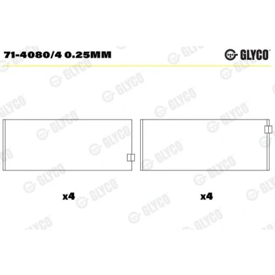 Imagem de GLYCO 71 4080/4 0.25mm Capas de Biela FIAT: Ducato III Van