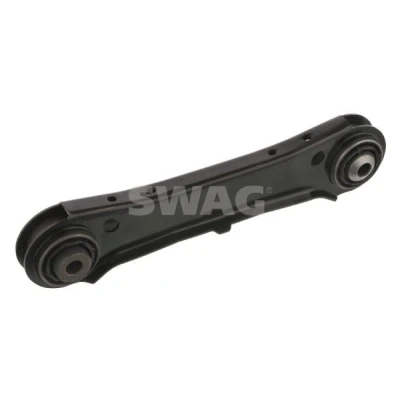 Imagem de SWAG 20 93 6401 Braço de suspensão com chumaceira Eixo traseiro esquerdo, em cima, à frente transversal Chapa aço BMW: 3 Touring, 1 Hatchback