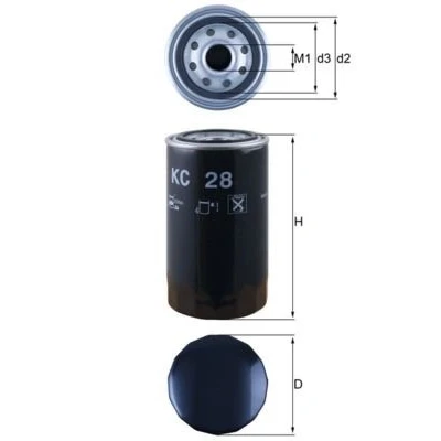 Imagem de MAHLE ORIGINAL KC 28 Filtro de Combustível aparafusado