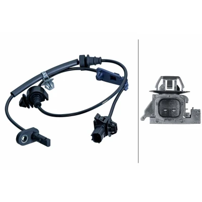 Imagem de HELLA 6PU 358 251 121 Sensor de ABS Eixo dianteiro com ganchos fixação no cabo Hall 2pólos 692mm HONDA: CR V III (RE) 2.4 i VTEC 4WD