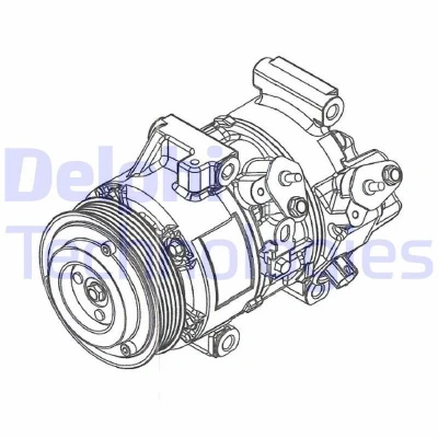 Imagem de DELPHI CS20495 compressor 5VS12 PAG 46 com óleo de