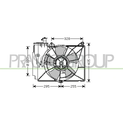 Imagem de PRASCO TY320F004 Ventilador de Radiador 330mm 120W TOYOTA: Yaris I Hatchback