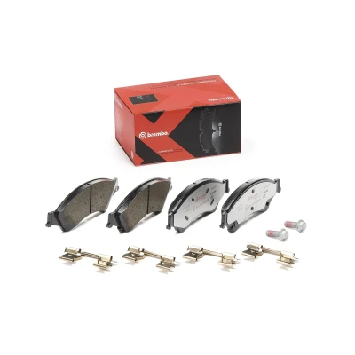 Imagem de BREMBO P 24 153X Jogo de pastilhas para travão disco com avisador sonoro desgaste parafusos pinça acessórios