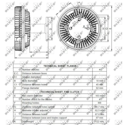Imagem de Embraiagem, ventilador do radiador NRF 49089