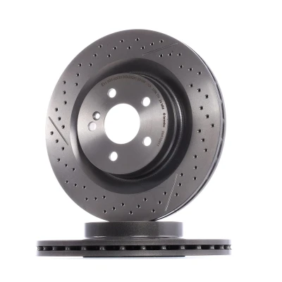 Imagem de BREMBO COATED DISC LINE 09.A326.11 Disco de travão 330 26 5 interior ventilado, ranhurado/perfurado revestido alto carbono com parafusos