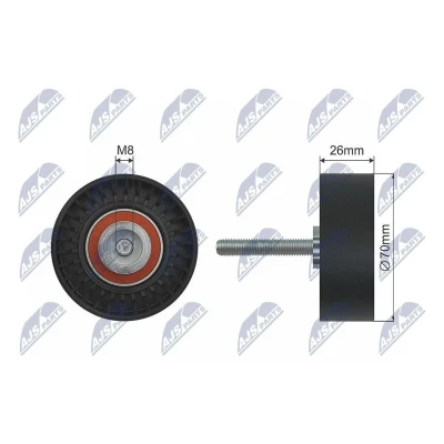 Imagem de NTY RRK FR 006 Polia de Desvio FORD: MONDEO 3 Kombi,