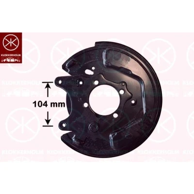 Imagem de KLOKKERHOLM 8116876 Defletor do Discos de Travão Eixo traseiro direito TOYOTA: Corolla IX Hatchback, Sedan