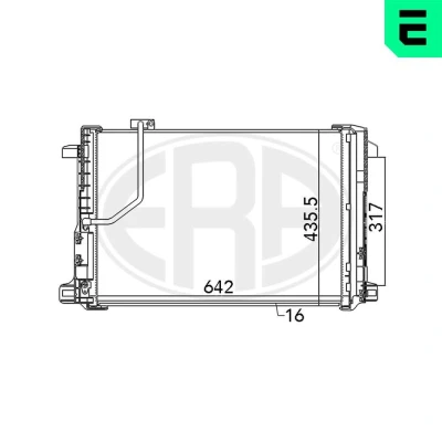 Imagem de ERA 667111 Condensador com secador MERCEDES BENZ: Classe C T modell, E Coupe