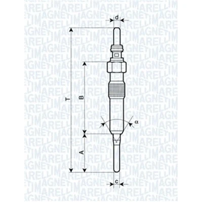Imagem de MAGNETI MARELLI 062900087304 Vela incandescente 4,4V 8A M10X1 RENAULT: MEGANE 3 Grandtour, 3, GRAND SCENIC