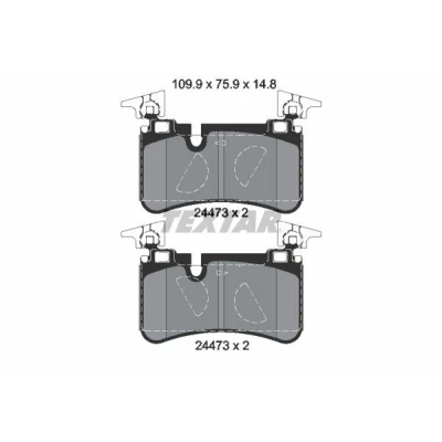 Imagem de TEXTAR 2447301 Jogo de pastilhas para travão disco não preparado indicador aviso desgaste MERCEDES BENZ: Classe E Sedan, CLK Coupe