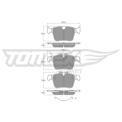 Imagem de TOMEX brakes TX 60 40 Jogo de pastilhas para travão disco Eixo traseiro preparado indicador aviso desgaste com acessórios VOLVO: V60 II