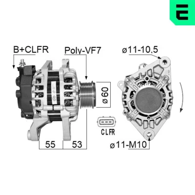Imagem de ERA 209004A Alternador 14V 110A