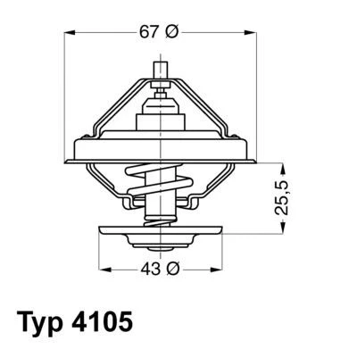 Imagem de WAHLER 4105.83D Termóstato, líquido de refrigeração 83oC com junta MERCEDES BENZ: T2/L Van / Carrinha