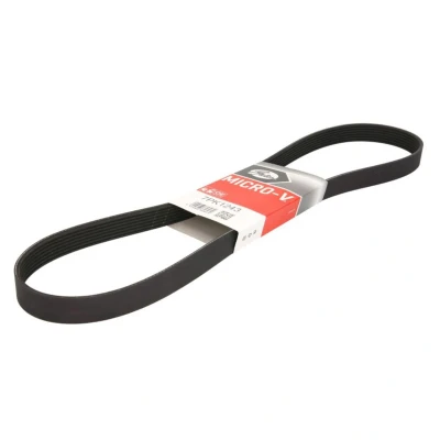 Imagem de GATES 7PK1243 Correia trapezoidal estriada 1243 7 Poliéster, EPDM (borracha de etileno propileno dieno) FleetRunner Micro V