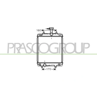 Imagem de PRASCO CI201R003 Radiador, arrefecimento do motor Alumínio 374 341 23 Aletas de refrigeração unidas mecanicamente PEUGEOT: 107 Hatchback, TOYOTA: Aygo