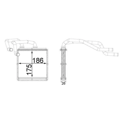 Imagem de MAHLE ORIGINAL AH 254 000S Radiador Quente