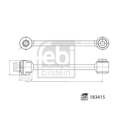 Imagem de FEBI BILSTEIN 183415 barra / escora, estabilizadora Eixo traseiro esquerdo, direito 183 Aço MERCEDES BENZ: Classe E Sedan