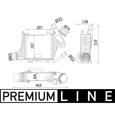 Imagem de MAHLE ORIGINAL CI 541 000P Intercooler
