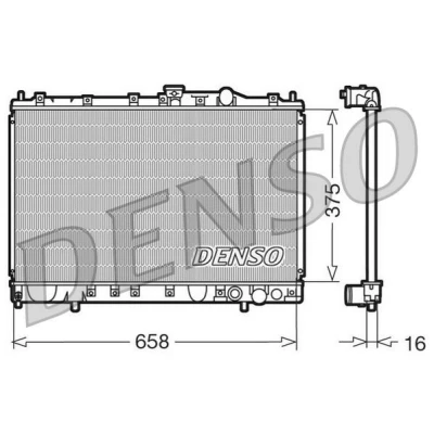 Imagem de DENSO DRM45002 Radiador, arrefecimento do motor Alumínio 658 375 16 MITSUBISHI: Lancer 5 Limousine, COLT 4