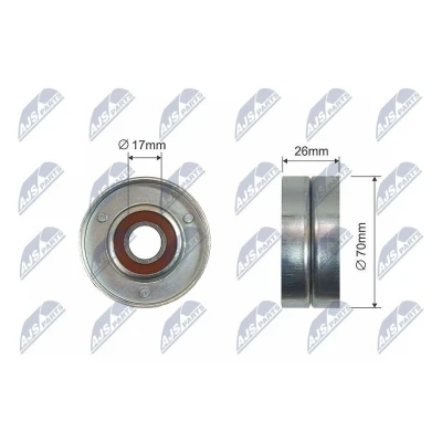 Imagem de NTY RNK NS 015 Polia Tensora OPEL: Astra G CC, Frontera B SUV, Corsa Hatchback