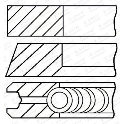 Imagem de GOETZE ENGINE 08 444100 00 Jogo de Anéis do Pistão 79,5 VOLKSWAGEN: Polo V Hatchback