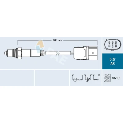 Imagem de FAE 75357 Sonda lambda antes do catalisador VOLKSWAGEN: Polo IV Hatchback, Golf 5, Passat B5 GP Variant, SKODA: Fabia I 1 Combi