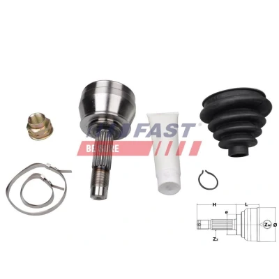 Imagem de FAST FT25076K Ponteira de Transmissão do lado da roda FIAT: Strada Pick up, Palio I Weekend
