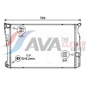 Imagem de Radiador, arrefecimento do motor AVA QUALITY COOLING BW2546