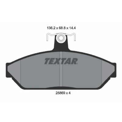 Imagem de TEXTAR 91072600 Maxilas de travão 203 32 com alavanca do mão sem acessórios