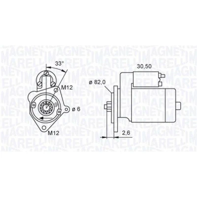 Imagem de MAGNETI MARELLI 063721392010 Motor de arranque 12 2 9 AUDI: A6 C6 Avant, Sedan, A4 B6/B7 Cabrio, SKODA: Superb I II Carrinha