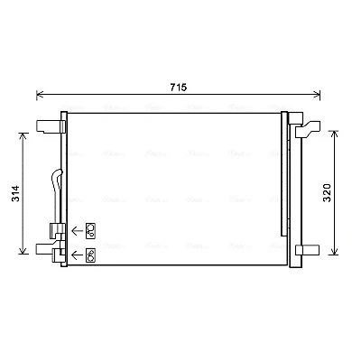 Imagem de PRASCO VNA5335D Condensador com secador 13,8 11,8 Alumínio 525 R 134a VOLKSWAGEN: Golf 7, Tiguan II, Passat B8 Variant, AUDI: A3 Sportback