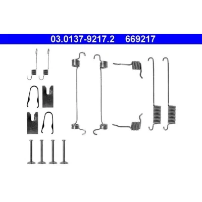 Imagem de ATE 03.0137 9217.2 Kit de acessórios, maxilas do travão FORD: Fiesta Mk4, Escort 6