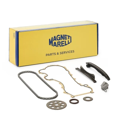 Imagem de MAGNETI MARELLI 341500000100 jogo de correntes distribuição com junta sem parafusos Corrente fechada, simples OPEL: Corsa C Hatchback