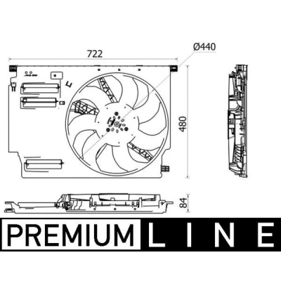 Imagem de MAHLE ORIGINAL CFF 532 000P Ventilador de Radiador 440 12 600 elétrico