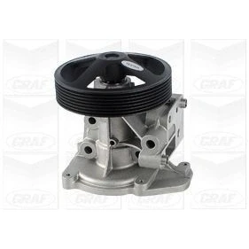 Imagem de GRAF PA1121 Bomba de água com junta sem tampa mecânico Chapa aço 130 para accionamento da correia trapezoidal estriada FORD: Transit Mk5 Van