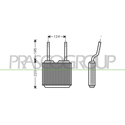 Imagem de PRASCO OP013H001 Radiador Quente OPEL: Astra F Caravan, Vectra A Sedan, CC