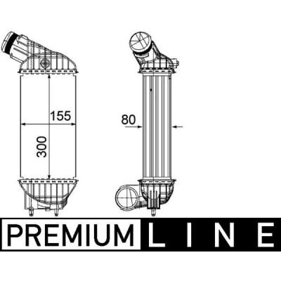 Imagem de MAHLE ORIGINAL CI 199 000P Intercooler CITROËN: C4 I Grand Picasso