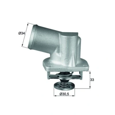 Imagem de MAHLE ORIGINAL TI 132 92D Termóstato, líquido de refrigeração 92 com junta OPEL: Corsa B Hatchback, Astra F Caravan, CC