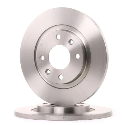 Imagem de BREMBO 08.7238.10 Disco de travão 266 13 4 cheio com parafusos CITROËN: C2 Hatchback, C3 I C4 II Cactus, PEUGEOT: Partner Van