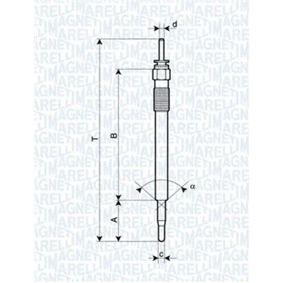 Imagem de MAGNETI MARELLI 062900086304 Vela incandescente 4,4V 8A M10X1,25 HYUNDAI: SANTA FE 2