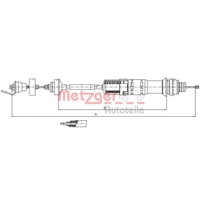 Imagem de METZGER 11.2198 Cabo de Embreagem com afinação automática COFLE PEUGEOT: Partner I Van, CITROËN: Berlingo / First Van
