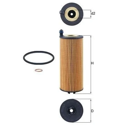 Imagem de MAHLE ORIGINAL OX 1302D Filtro de óleo Cartucho filtrante BMW: 4 Coupe, X3