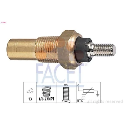 Imagem de FACET 7.3082 Sensor da Temperatura do Líquido de Refrigeração Made in Italy OE Equivalent FORD: FIESTA 3, 4, Sierra Mk2 Sedan