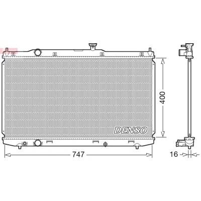 Imagem de DENSO DRM40039 Radiador, arrefecimento do motor 400 779 16