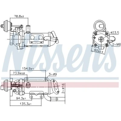 Imagem de NISSENS 989289 Radiador EGR com &#039;bypass&#039; de vácuo RENAULT: MEGANE 2 Kombi, TRAFIC Kasten