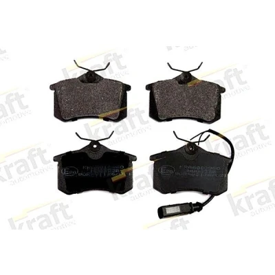 Imagem de KRAFT 6010960 Jogo de pastilhas para travão disco Eixo traseiro incl. contacto aviso desgaste VOLKSWAGEN: Polo IV Hatchback, Sharan I
